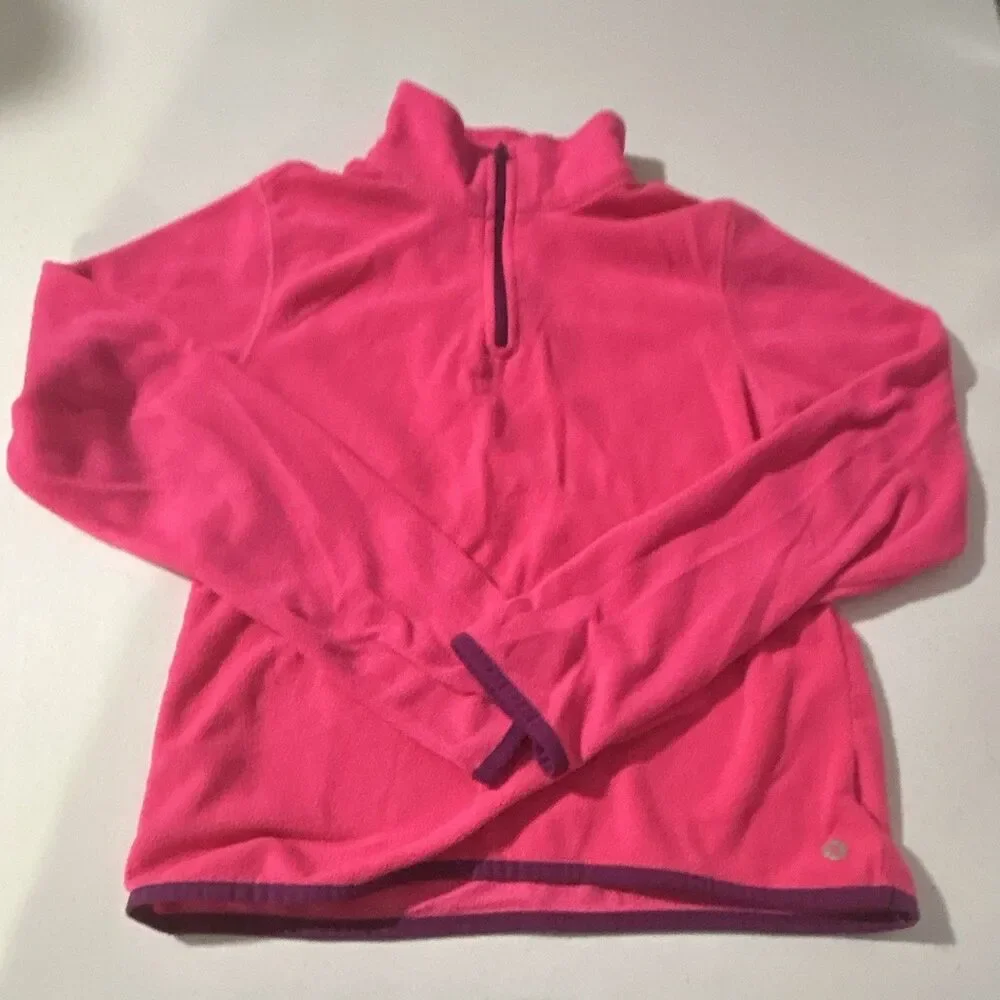 Xersion Girls Fleece 1/4 Zip Pullover Sweatshirt Lot 2 Pink/Orange: Size 10-12